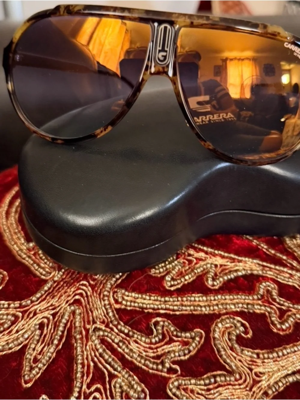 Carrera Tortoiseshell Endurance Aviator Sunglasses - Brown Lenses